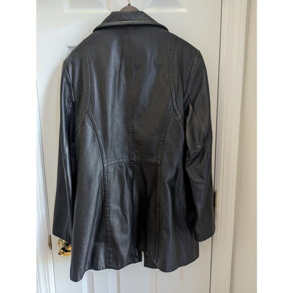 Winlit New York Size M Jacket 100% Leather Womens Black - Picture 4 of 16